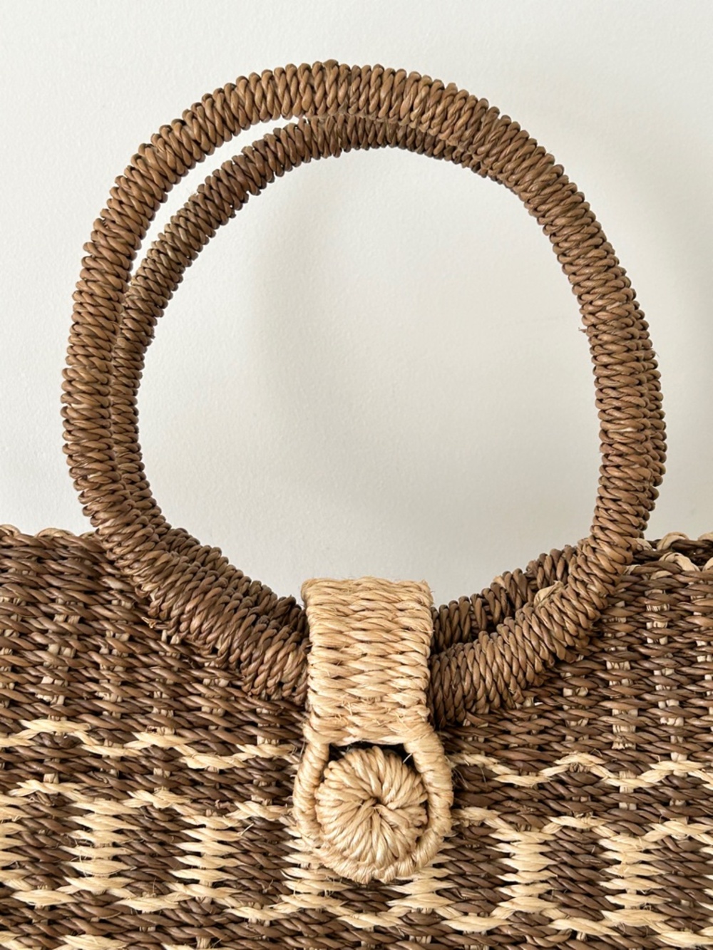 Handmade Woven Raffia & Rattan Bag - Picture 3 of 16